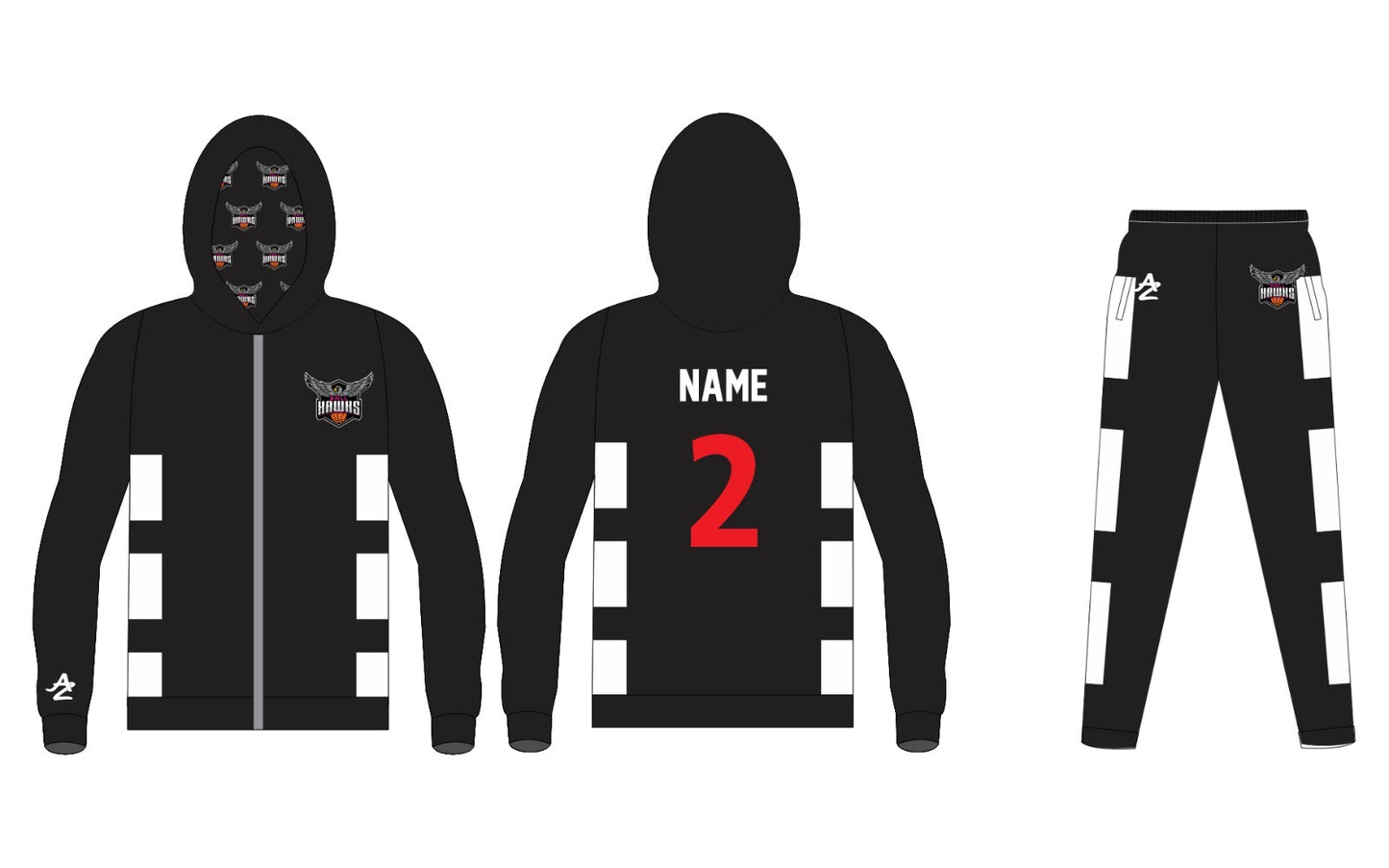 Ball Hawks Black Zip-Up Performance Suit