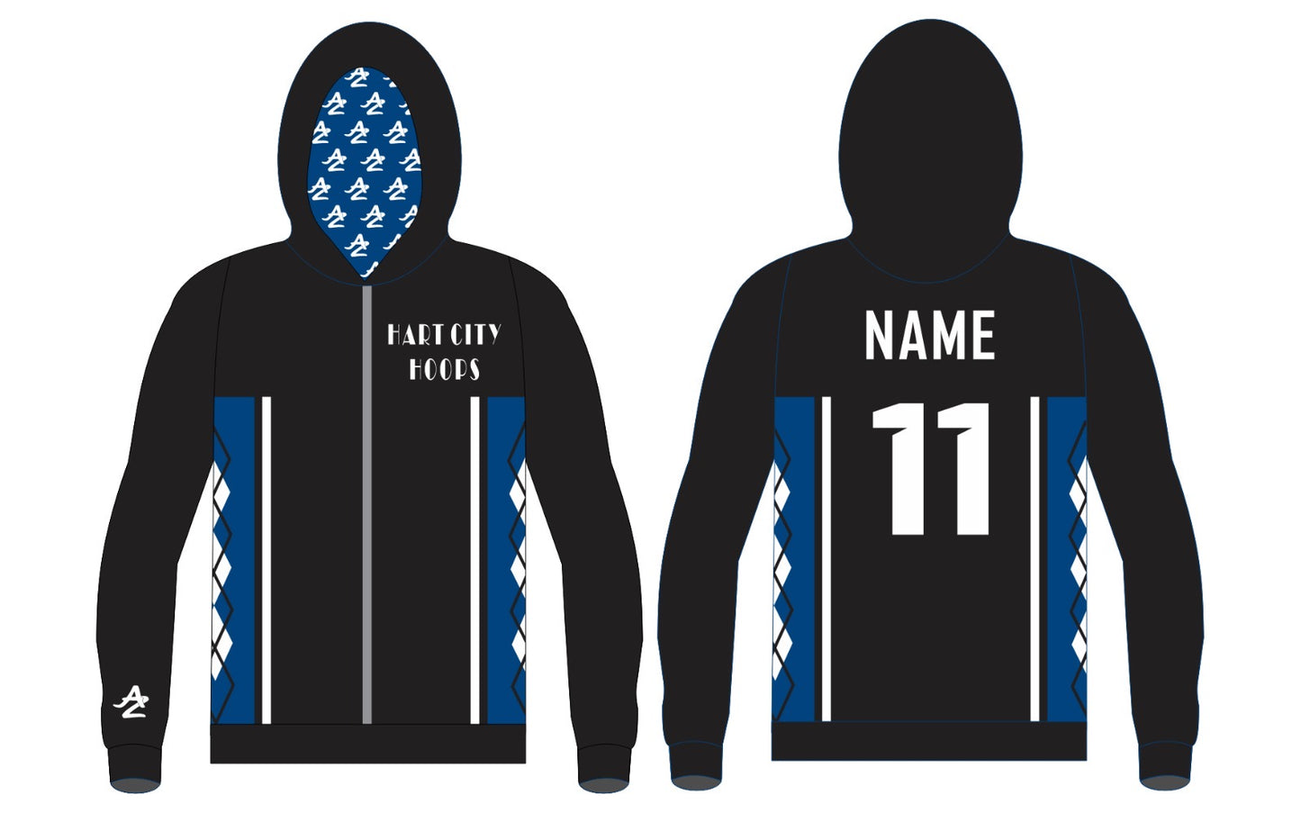 Hart City Hoop Zip up performance Hoodie